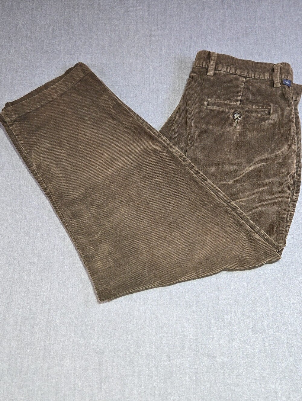 Dockers Mens 36x29 Brown Corduroy Pants Flat Front Relaxed Fit Cotton Cords